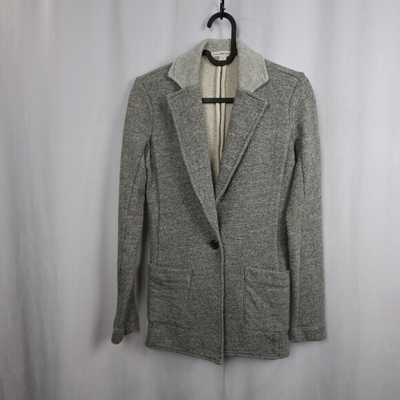 James Perse Standard Grey Cotton Blazer - Size 1(Small) - Picture 6 of 12